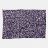 Paarse luipaard afdrukken theedoek (Horizontaal)