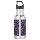 Paarse luipaard afdrukken waterfles  (Achterkant)