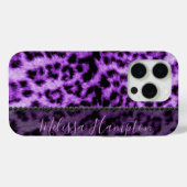 Paarse luipaard afdrukken & zwarte diamanten - Naa Case-Mate iPhone Case (Achterkant (horizontaal))