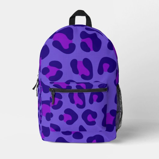 "Paarse luipaard" Bedrukte Rugzak (Voorkant)