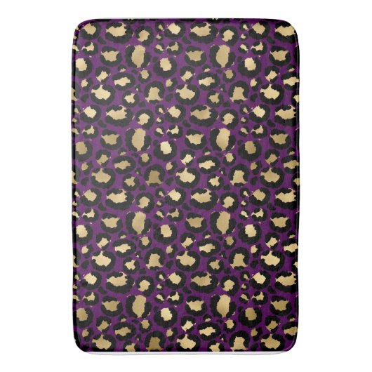 Paarse luipaard/cheetah, badmat voor het drukken v (Voorkant Verticaal)