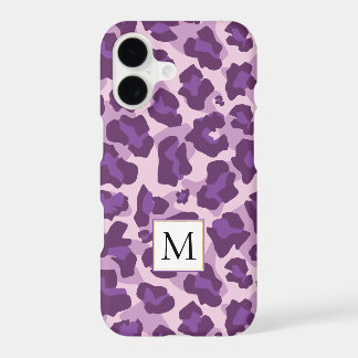 Paarse luipaard Dierenprint en monogram