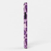 Paarse luipaard Dierenprint en monogram Case-Mate iPhone Case (Achterkant/rechts)