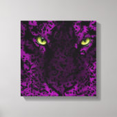 Paarse luipaard Dierenprint Wall Art Canvas Afdruk (Voorkant)