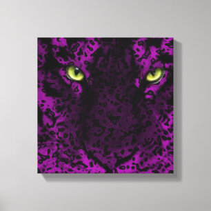 Paarse luipaard Dierenprint Wall Art Canvas Afdruk