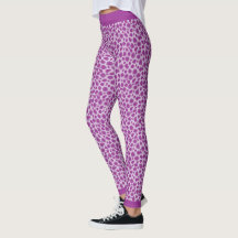 Paarse luipaard Leggings afdrukken