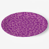 Paarse luipaard papieren bordje (Gekanteld)