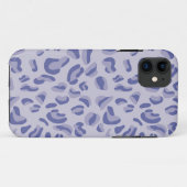Paarse luipaard patroonlavendel Case-Mate iPhone case (Achterkant (horizontaal))