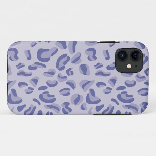 Paarse luipaard patroonlavendel Case-Mate iPhone case (Achterkant (horizontaal))