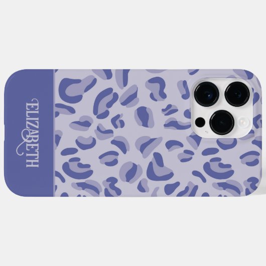 Paarse luipaard patroonlavendel Case-Mate iPhone case (Achterkant (horizontaal))