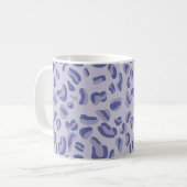 Paarse luipaard patroonlavendel koffiemok (Voorkant links)