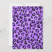 Paarse luipaard print aangepast monogram. kaart (Achterkant)
