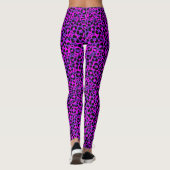 Paarse luipaard printplaat leggings (Achterkant)