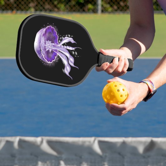 Paarse Luminescent Jellyfish Pickleball Paddle (Insitu)