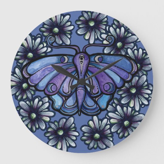 Paarse Luna Moth MoonChild Maandagsmotten Grote Klok (Voorkant)