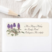 Paarse Lupine adreslabel Etiket (Insitu)