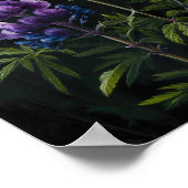 Paarse Lupine Bloem Kunstprint Poster (Hoek)