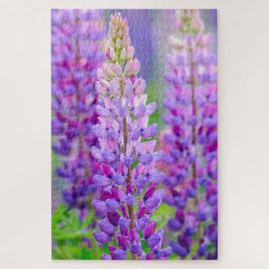 Paarse Lupine Bloemen Puzzel (Verticaal)