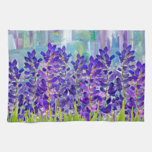 Paarse Lupine Bloemen Wildbloemen Keukenhanddoek