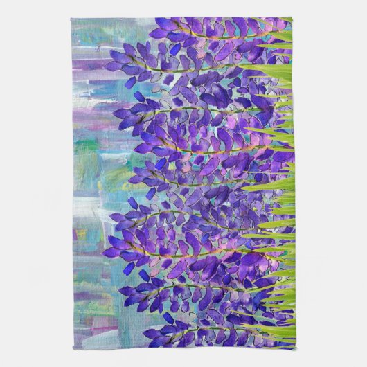Paarse Lupine Bloemen Wildbloemen Keukenhanddoek (Verticaal)