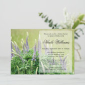 Paarse Lupine Bridal Shower Kaart (Staand voorkant)