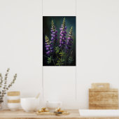 Paarse Lupine Flower Art Print Poster (Keuken)