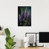 Paarse Lupine Flower Art Print Poster (Thuiskantoor)