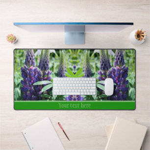 Paarse Lupine Flowers, gepersonaliseerd Bureaumat