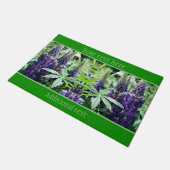Paarse Lupine Flowers, gepersonaliseerd Deurmat (Schuin)