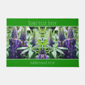 Paarse Lupine Flowers, gepersonaliseerd Deurmat (Voorkant)