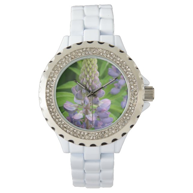 Paarse Lupine Horloge (Voorkant)