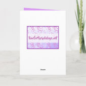 Paarse Lupines Floral Happy Birthday Kaart (Achterkant)