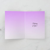 Paarse Lupines Floral Thinking van jou Kaart (Binnen)