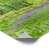 Paarse Lupines Veldlandschapsschilderingen Waterve Poster (Hoek)