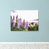 Paarse Lupins Flowers : Nieuw-Zeeland Canvas (Insitu (Houten vloer))