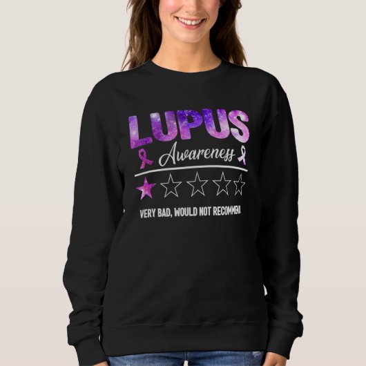 Paarse Lupus Awareness Review Zeer slecht zou niet Trui (Voorkant)