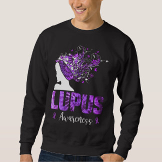 Paarse Lupus Awareness Woman Tie Dye Butterflies Trui