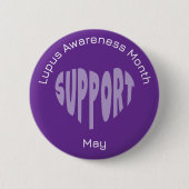 Paarse Lupus Bewustzijn Maand Knop Ronde Button 5,7 Cm (Voorkant)