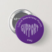 Paarse Lupus Bewustzijn Maand Knop Ronde Button 5,7 Cm (Voorkant /achterkant)