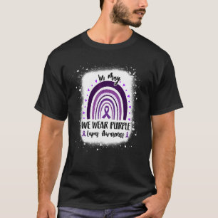 Paarse lupus bewustzijn Mogen we Paarse regenboog  T-shirt