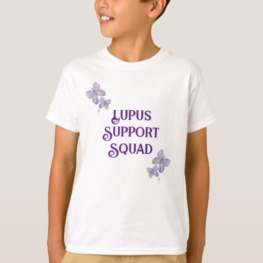 Paarse Lupus Butterfly Support Squad T-shirt (Voorkant)