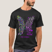 paarse lupus Ik ben de storm krijger vlinder T-shirt (Voorkant)