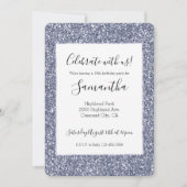 Paarse Luxe Glitter Kaart (Voorkant)