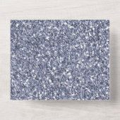 Paarse Luxe Glitter Parel Wit All In One Uitnodiging (Achterkant)