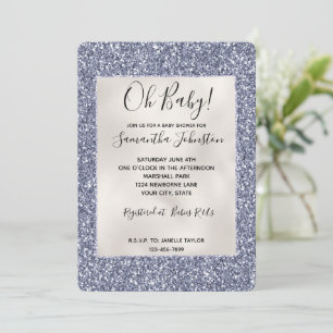 Paarse Luxe Glitter Pearl White    Kaart