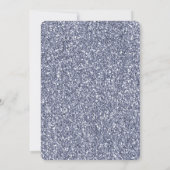 Paarse Luxe Glitter Pearl White Kaart (Achterkant)