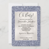 Paarse Luxe Glitter Pearl White Kaart (Voorkant)