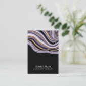 Paarse luxe marmeren agaat KETTING DISPLAY Visitekaartje (Staand voorkant)
