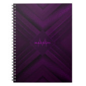 Paarse Luxe Moderne Minimaal Abstract Notitieboek (Voorkant)