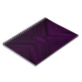 Paarse Luxe Moderne Minimale Abstracte Notitieboek (Linkerzijde)
